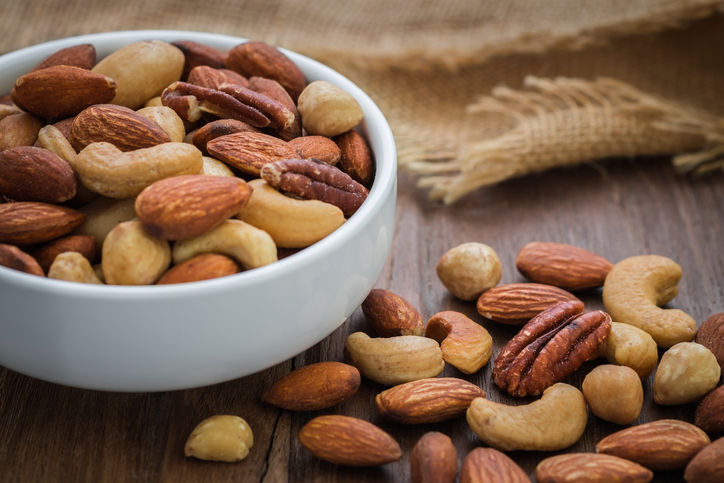 Older people may want to eat more nuts, which are a great source of magnesium