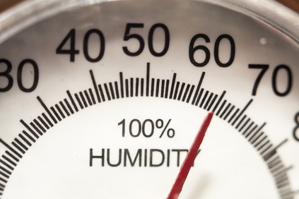 A hygrometer measures humidity