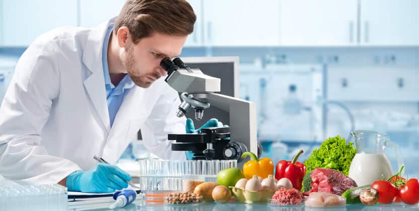 A food scientist in a lab after food safety training