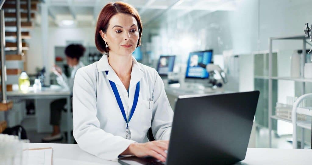 Research coordinator completing clinical research site training before enrollment