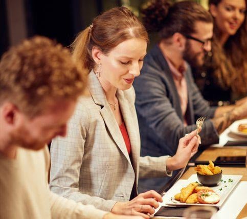 Trained panel assessing food appearance, aroma, taste, and texture